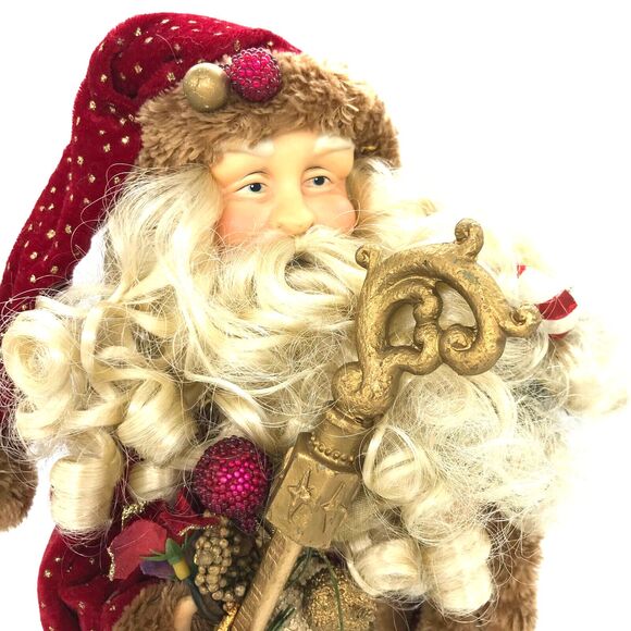 Dan Dee Collectors Choice Christmas Tree Topper Santa 16" Ornament Vintage Red - Picture 2 of 14